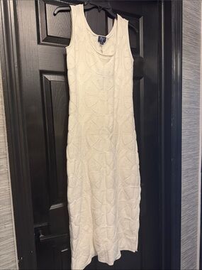 Roller Rabbit Cream Textured Sleeveless Maxi Dress